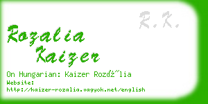 rozalia kaizer business card